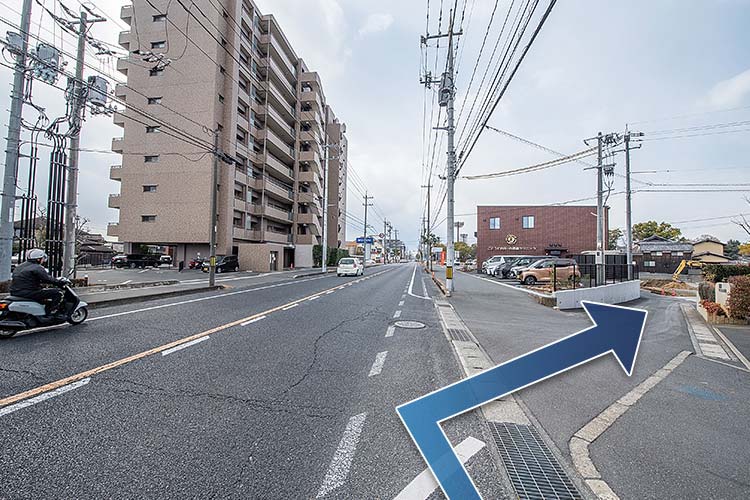 倉敷駅側から来た場合の写真